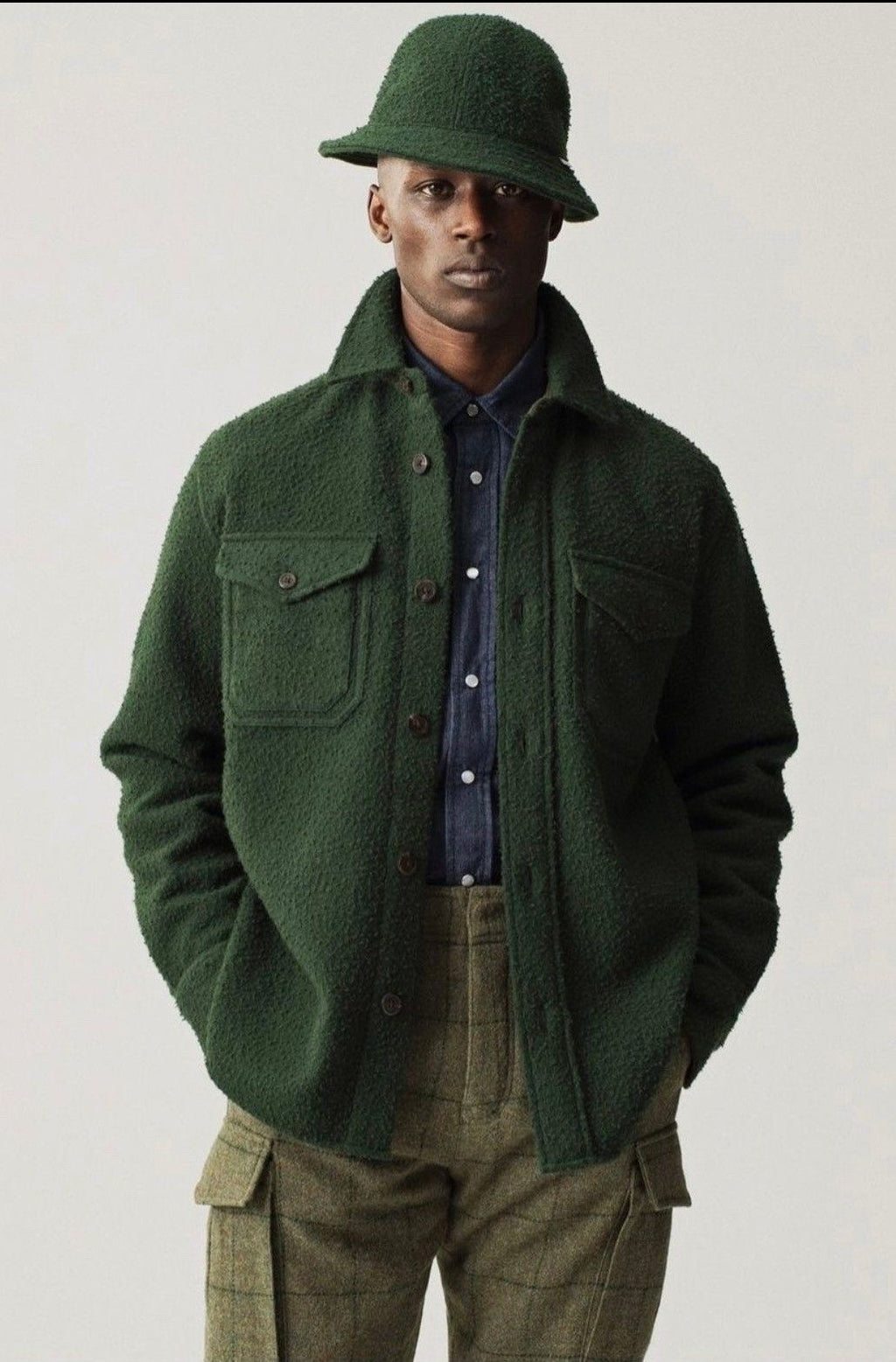 Turkish Wool Jacket in Olive
