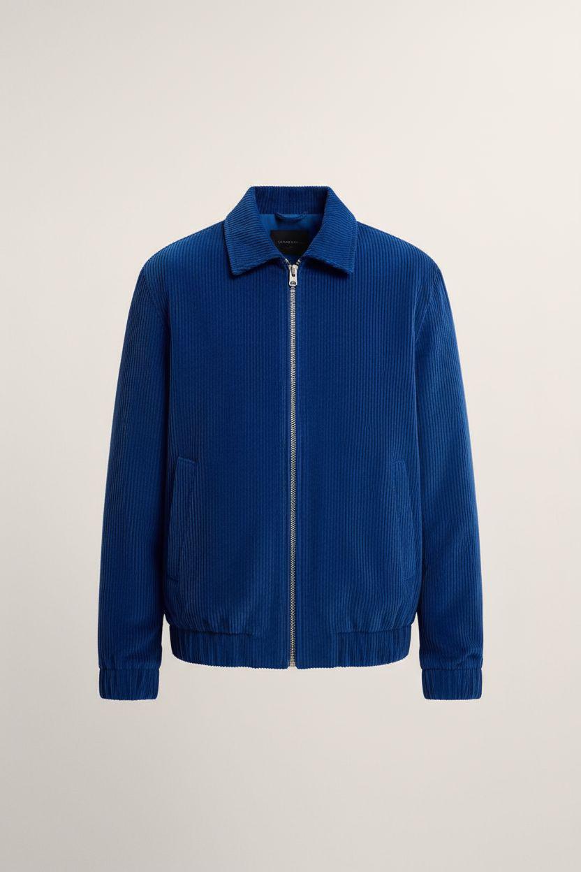 Italian Velvet Jacket in Blue