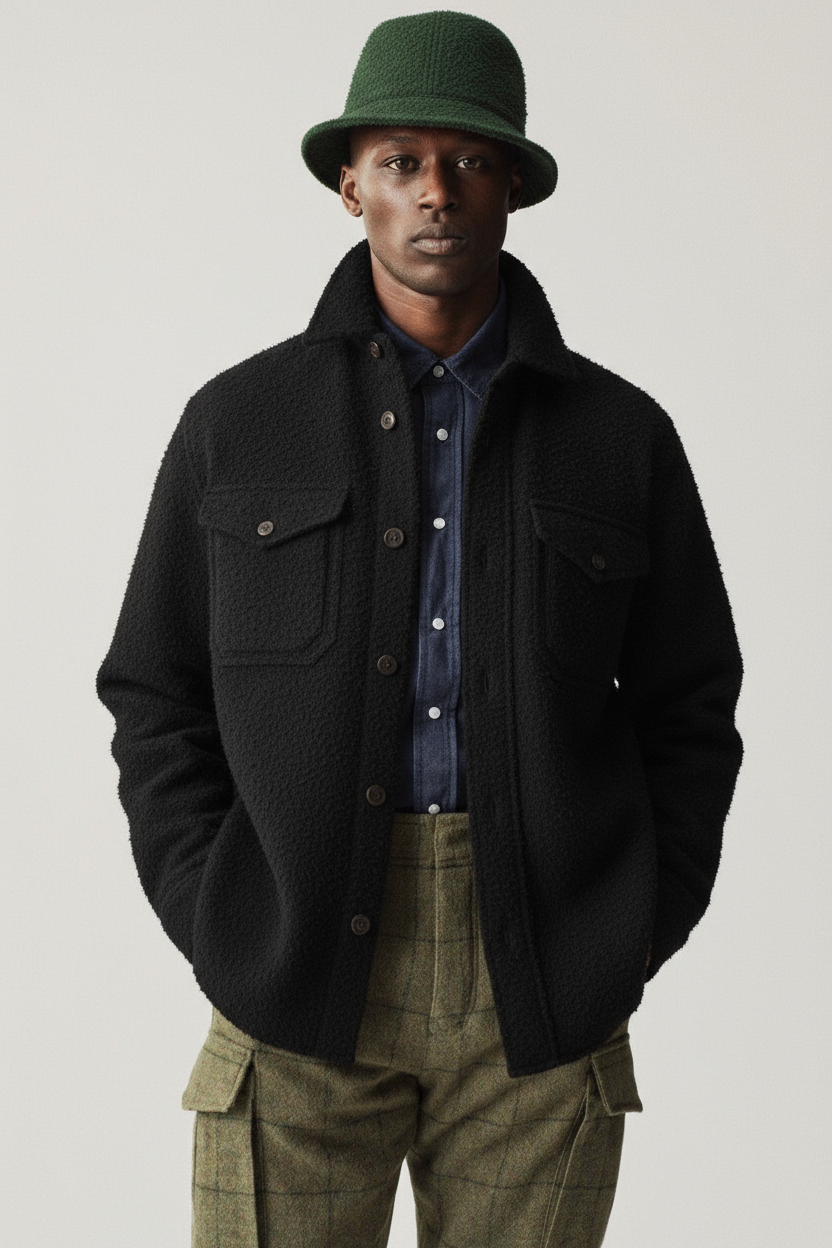 Turkish Wool Jacket in Black