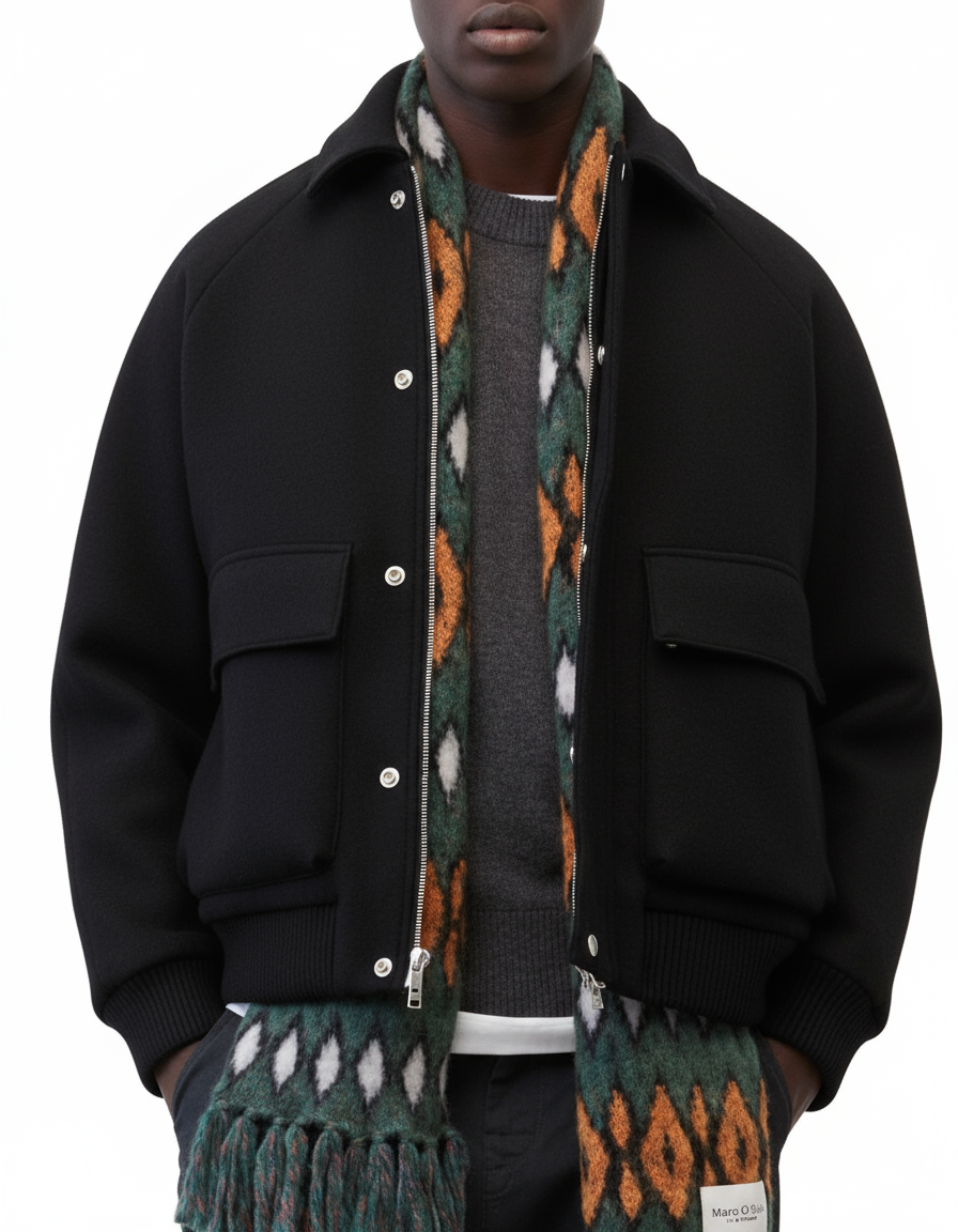 Italian Wool Jacket in Black