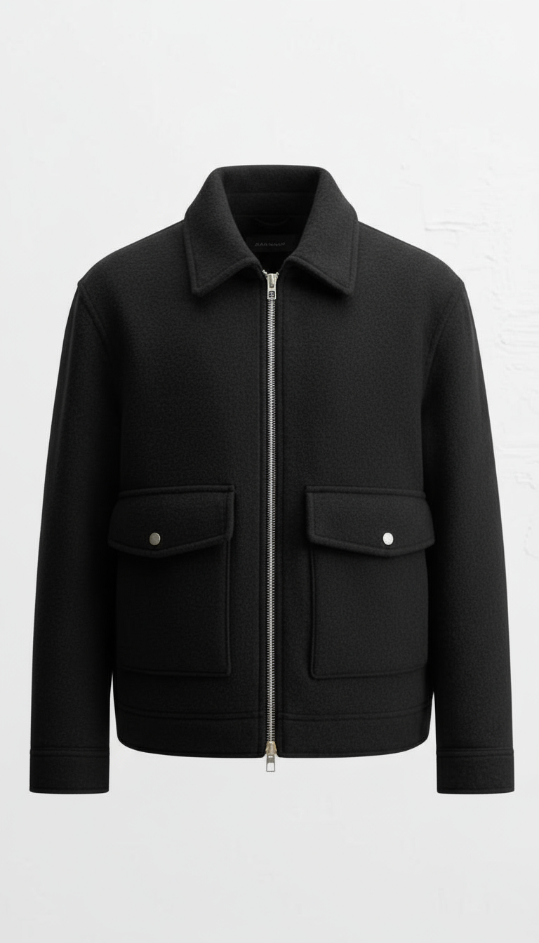 Italian Wool Jacket in Black